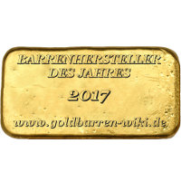 Goldbarren - Hersteller des Jahres 2017