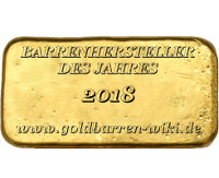 Goldbarren - Hersteller des Jahres 2018