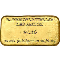 Goldbarren - Hersteller des Jahres 2016