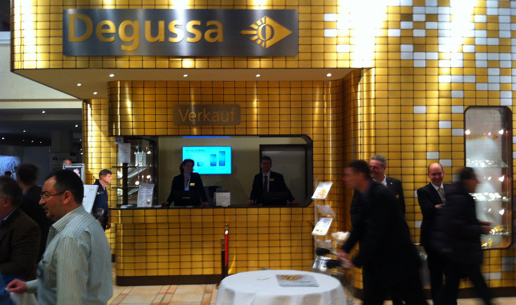 Messestand von Degussa Goldhandel