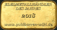 Goldbarren_Wiki - Hersteller 2018 - Gold